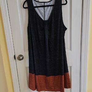 SHEIN Curve Black and Rust Dress